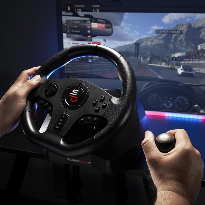 Subsonic- Gs850-X Rennlenkrad mit manuellem Schalthebel, 3 Pedalen, Schaltwippen für Xbox Series X/S