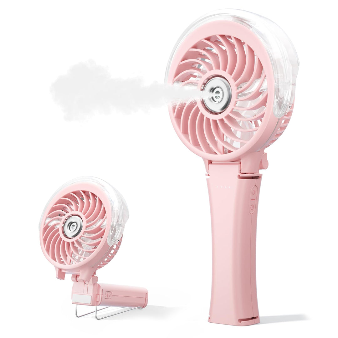 HandFan Handventilator 2025 Verbesserter Tragbarer Sprühventilator, 34ML Wassertank, tragbarer persö