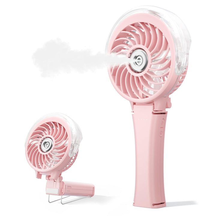 HandFan Handventilator 2025 Verbesserter Tragbarer Sprühventilator, 34ML Wassertank, tragbarer persö