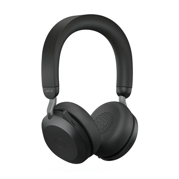 Jabra Evolve2 75 Wireless PC Headset with 8-Microphone Technology - Dual Foam Stereo Headphones with