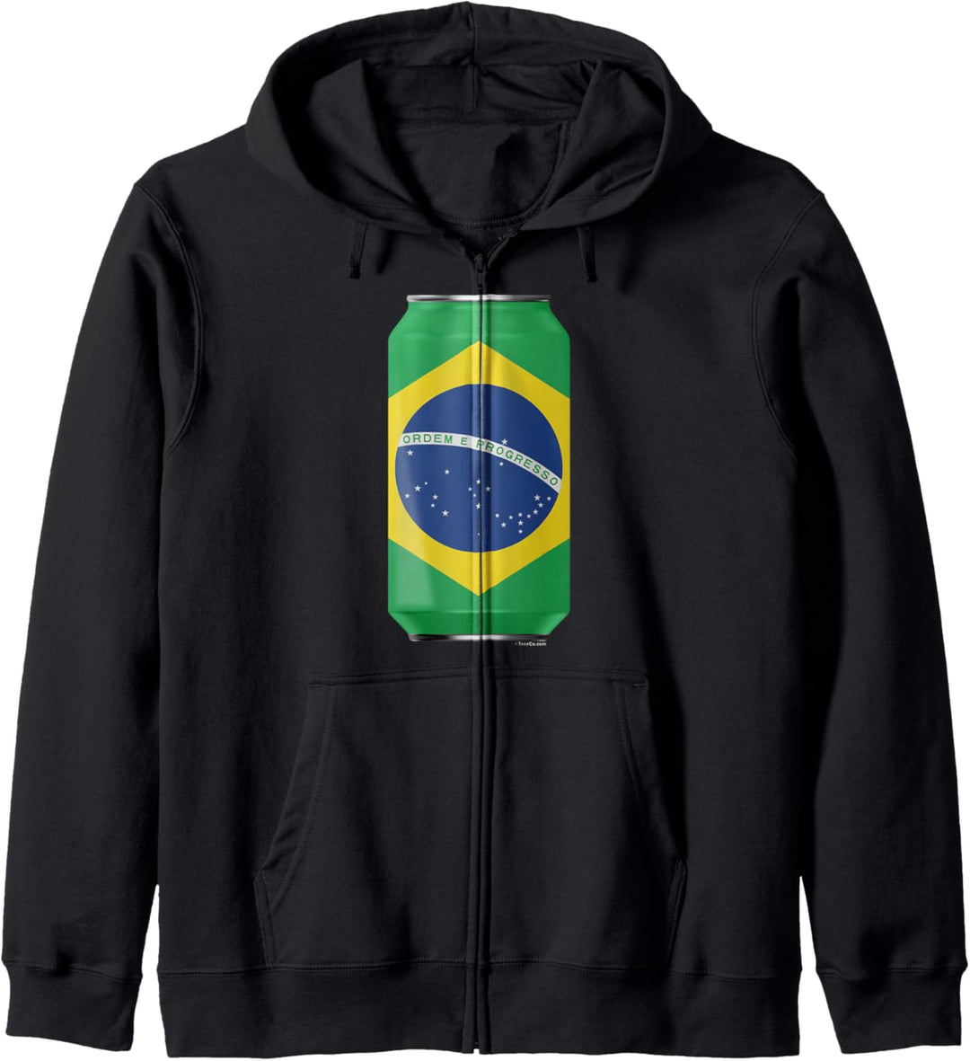 Brasilien Flagge Coole Grafik Trinkdose Kapuzenjacke