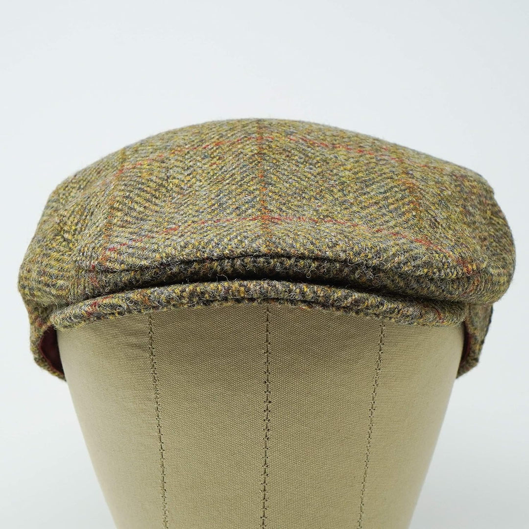 Borges & Scott Nevis Schirmmütze – Schiebermütze aus 100% handgewebter Wolle - Harris Tweed - wasser