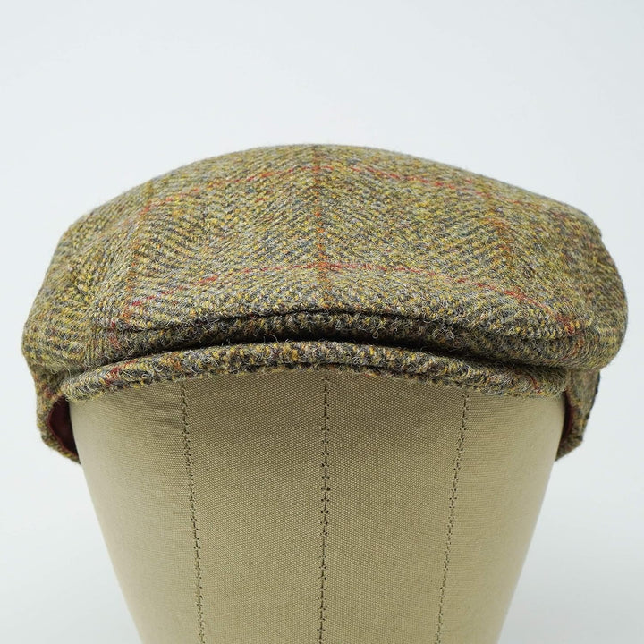 Borges & Scott Nevis Schirmmütze – Schiebermütze aus 100% handgewebter Wolle - Harris Tweed - wasser