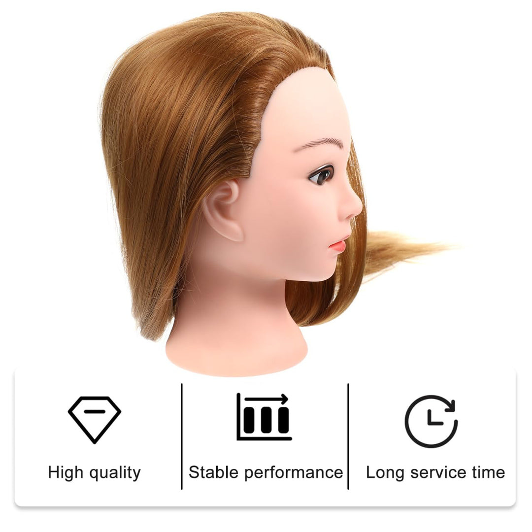 MAGICLULU Kopfmodell mit geflochtenem Haar kinder frisierkopf friseurkopf rosa Silikon-Gesichtswisch