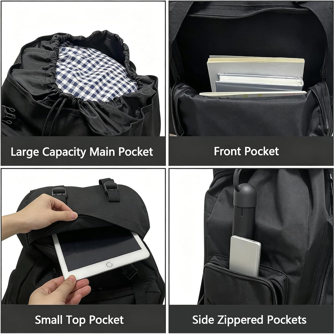 80L Camping-Wanderrucksack, 80 Liter Grosser Survival-Jagdrucksack Herren, wasserdichter taktischer