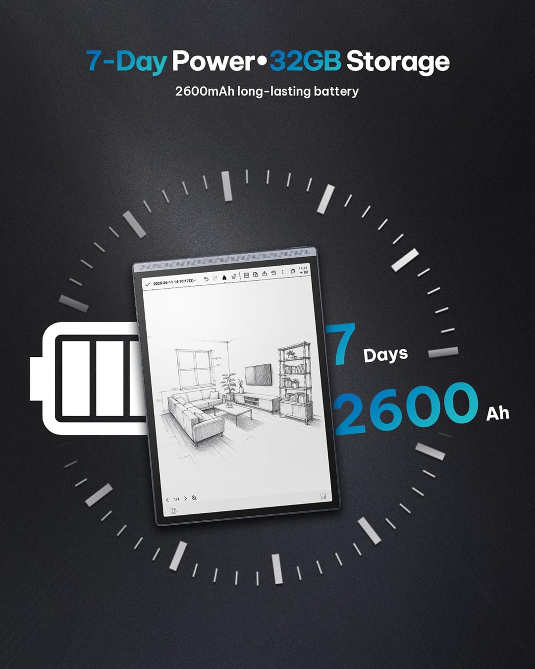 iFLYTEK AINOTE Air 2 Paper Tablet, 8,2-Zoll-E-Ink-Tablet mit AI, Sprach-zu-Text-Transkription, Mehrs