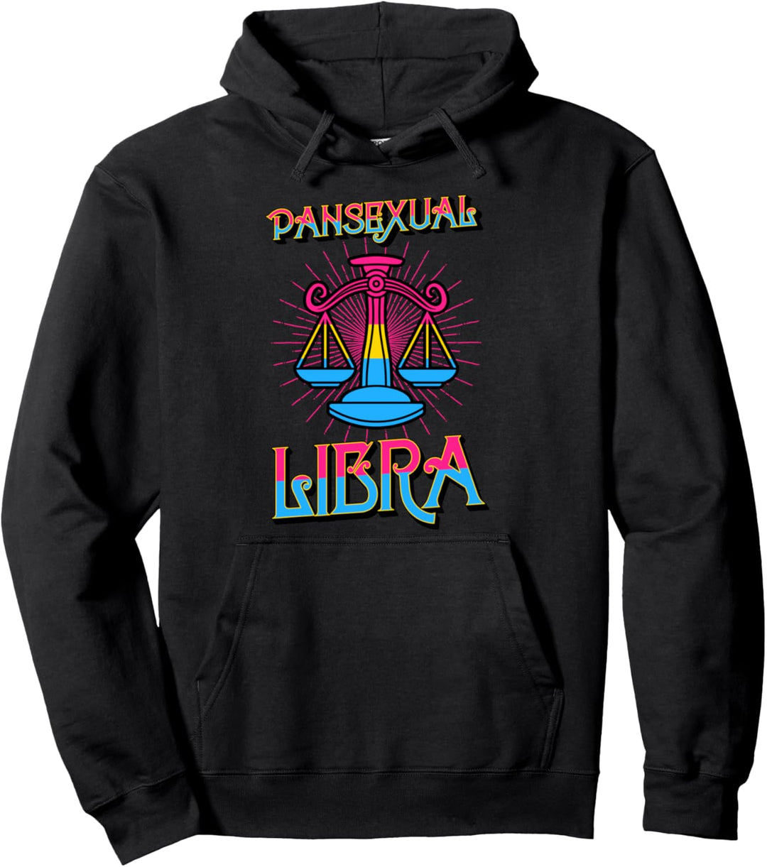 Pansexual Libra Sternzeichen Geburtstag Party Horoskop LGBTQ Pullover Hoodie
