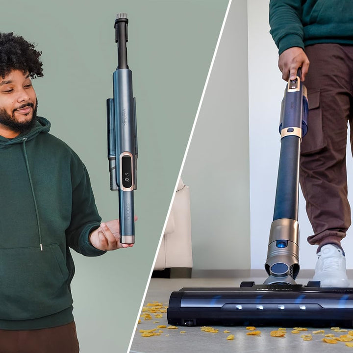 Cecotec Leichter kabelloser Staubsauger mit Selbstentleerungsstation Scoba 3000 Station. Digitaler B