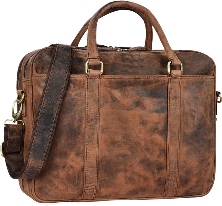 STILORD 'Dante' Business-Tasche Leder gross elegante Aktentasche Umhängetasche Laptoptasche 15.6 Zol