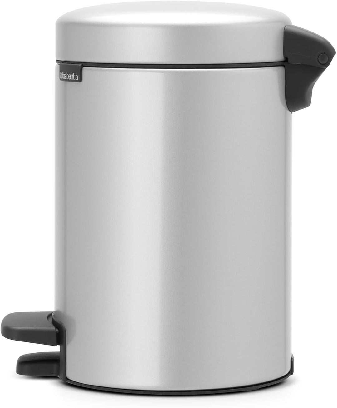 Brabantia 113260 Treteimer mit Inneneimer aus Kunststoff, stahl, Metallic Grau, 3 Liter 3 Liter Meta