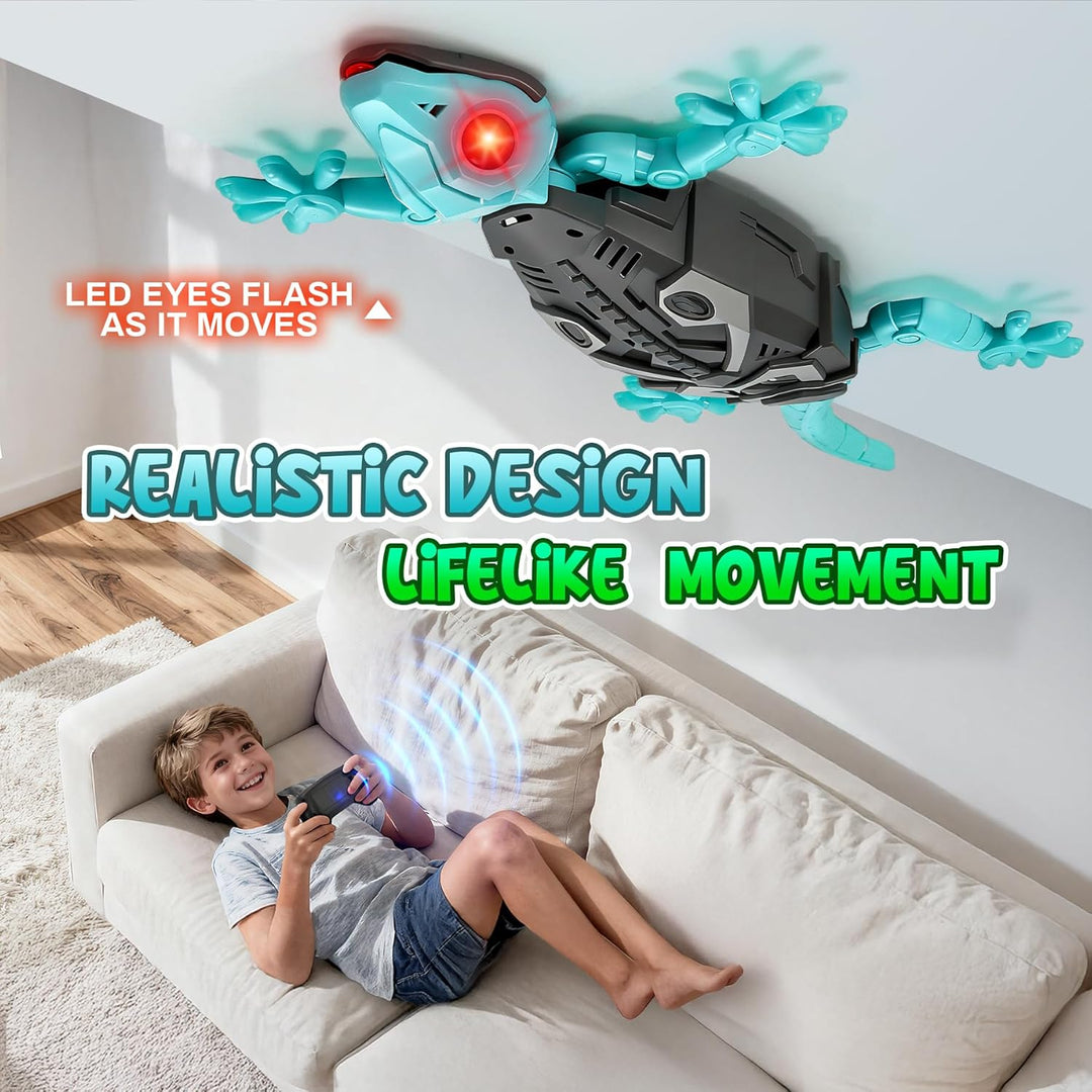 Wandkletterer Gecko, Ferngesteuerter Ladegecko, 360° drehbares ferngesteuertes Spielzeug, Geburtstag