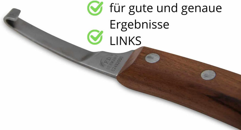 DICK Hufmesser Links Rinnenmesser 1A Qualität, extra scharfer Skalpell-Anschliff