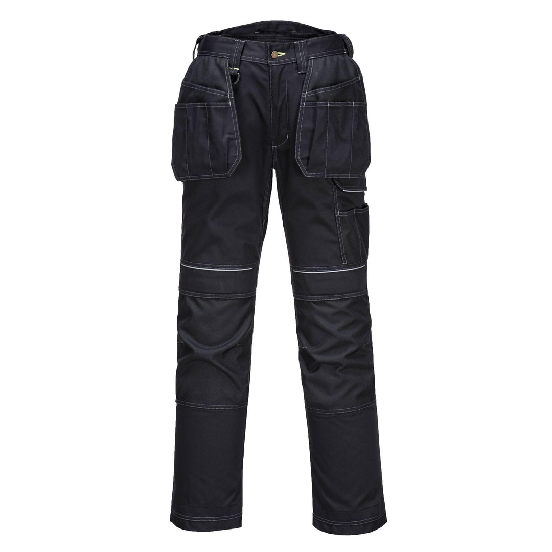 Portwest PW3 Arbeitshose mit Holstertaschen, Grösse: 32, Farbe: Schwarz, T602BKR32