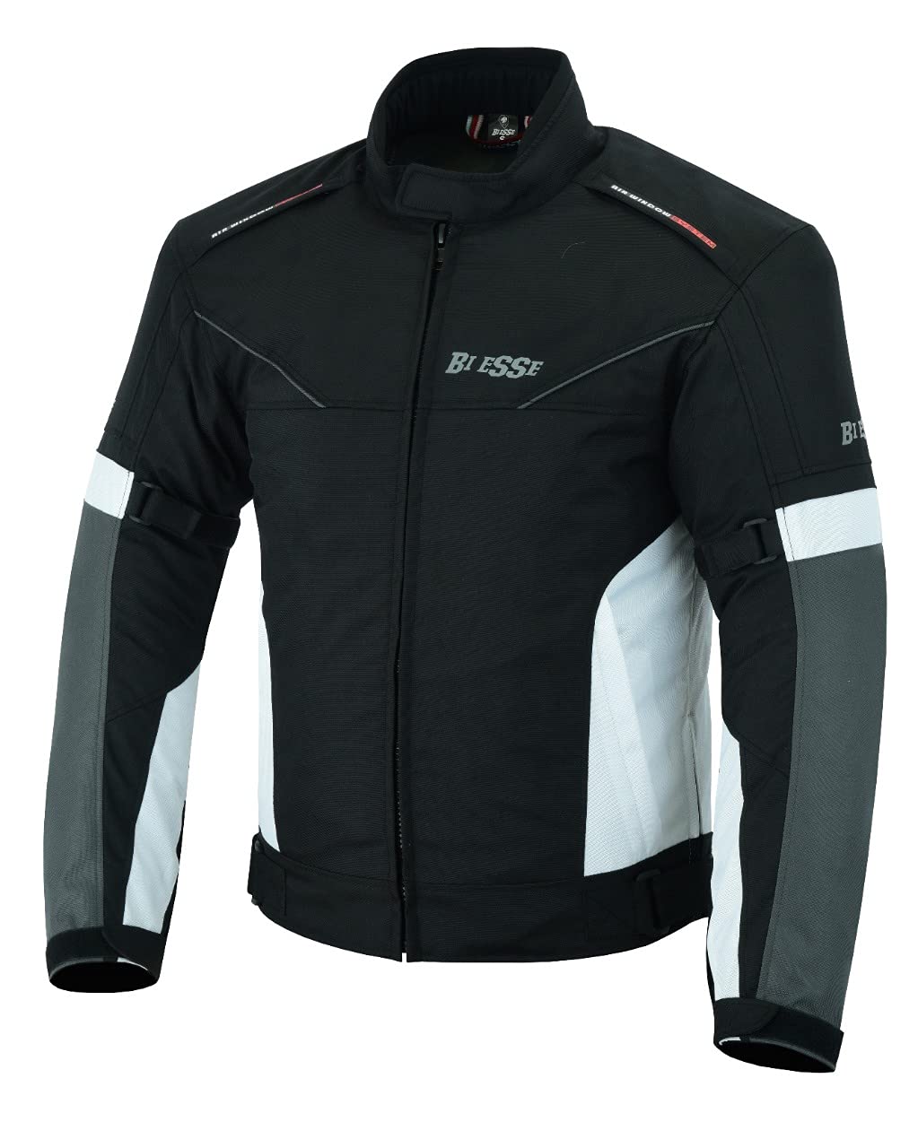 BI ESSE Jacke aus Stoff für Motorrad, Scooter, Reisen, belüftet, (Grau, XS) XS Grau, XS Grau