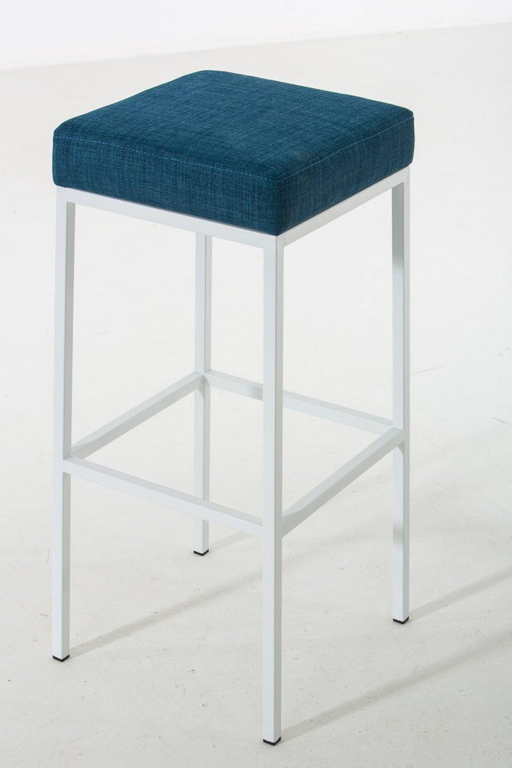 CLP Barhocker MONTREAL mit Stoffbezug | Thekenhocker mit einer Sitzhöhe von 80 cm | Gepolsterte Sitz
