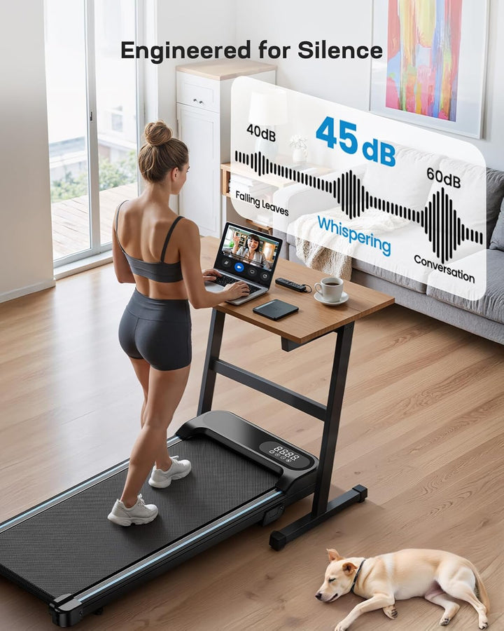HUANUO Walking Pad, Laufband für Zuhause mit Steigung 5%, 150 kg Gewichtskapazität, 2,5 HP Laufband