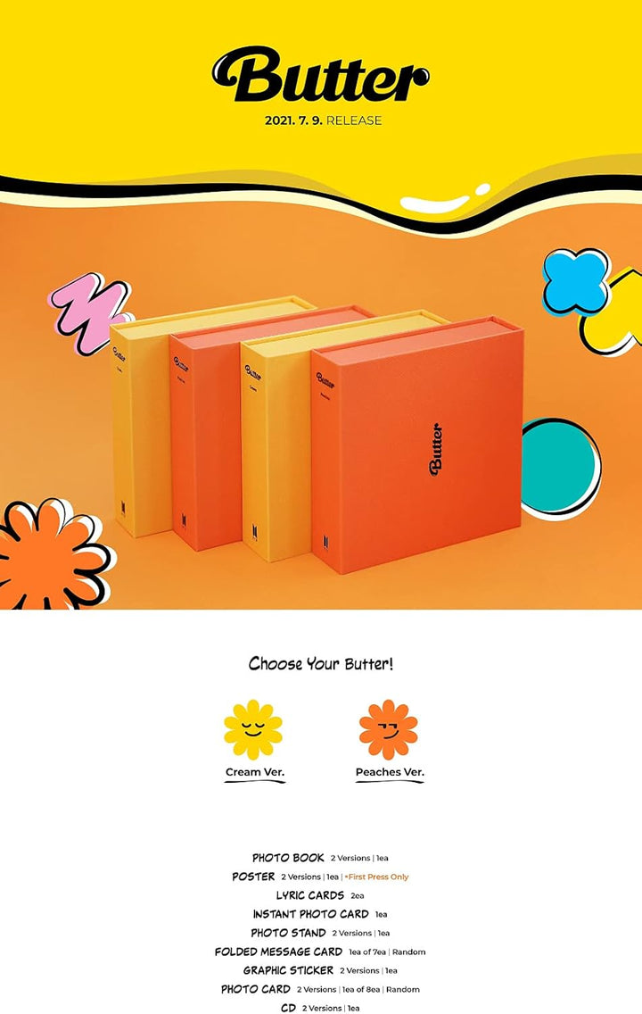 BTS – Butteralbum + extra Fotokarten-Set (Pfirsichver) Pfirsich-ver., Pfirsich-ver.