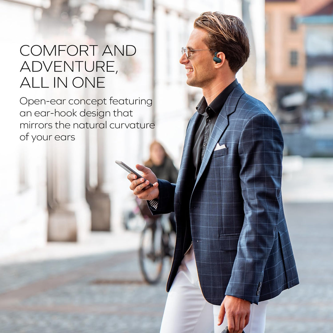 CREATIVE Outlier Go kabelloser Open-Ear-Kopfhörer mit Verstellbarer Passform und Ohrbügeln, bis zu 2