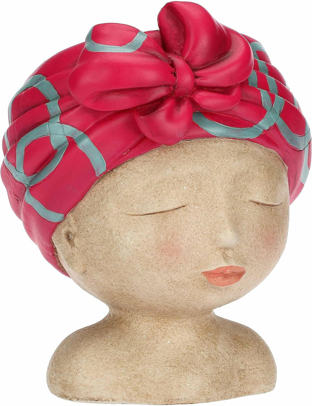 rituali domestici - Cachepot geschlossene Augen Turban Fuchsia Medea