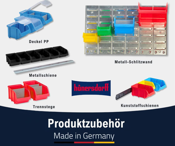 Hünersdorff 26x Sichtbox Stapelbox Lagerbox in Grösse 3, aus Polystyrol, hohe Formstabilität und Bel