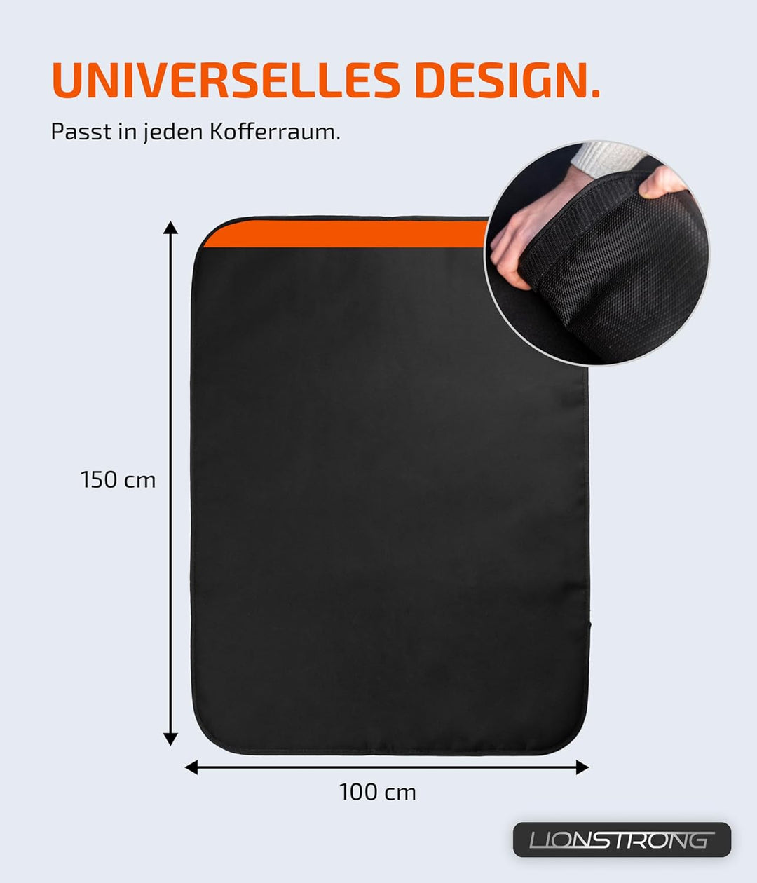LIONSTRONG® Ladekantenschutz Kofferraum [GEPOLSTERT & WASSERDICHT] – Universelle Schutzmatte geeigne