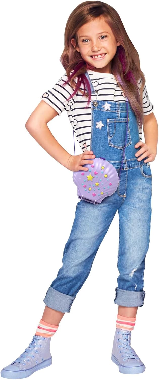Polly Pocket Schatulle, Muschel Tasche zum Umhängen in Unterwasser Thema, mit 2 Puppen und 1 U-Boot,