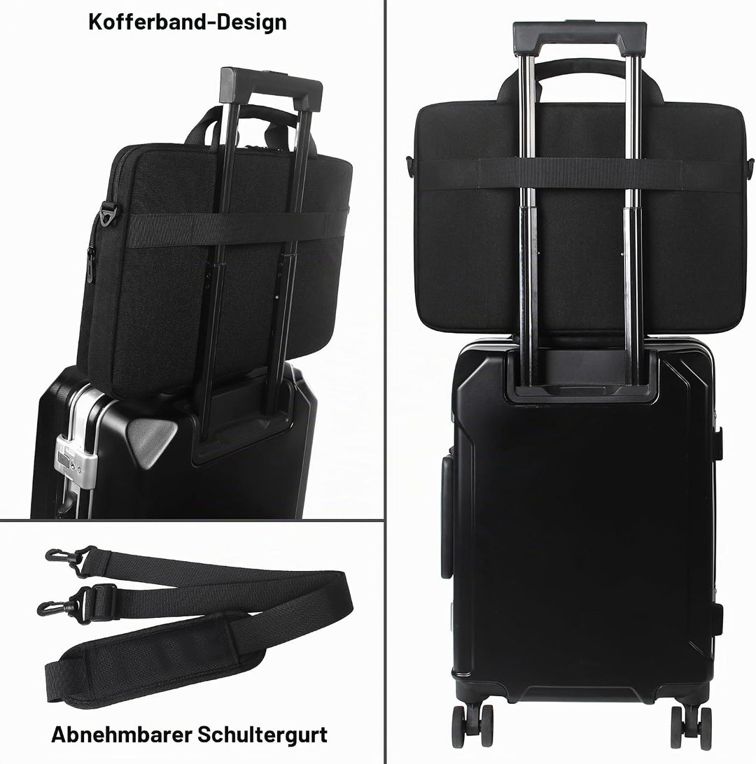 DOMISO Laptoptasche 17 Zoll Business Aktentasche Herren Wasserabweisend Laptop Tasche Schultertasche