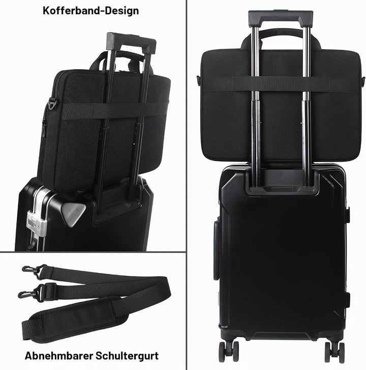 DOMISO Laptoptasche 17 Zoll Business Aktentasche Herren Wasserabweisend Laptop Tasche Schultertasche
