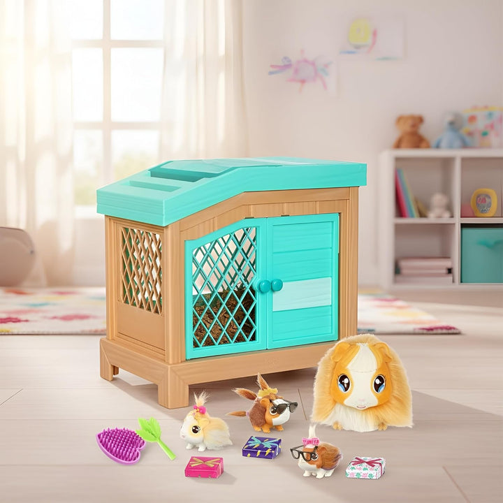 Little Live Pets – Mama Surprise | Interaktives Mama-Meerschweinchen mit Stall und 3 Überraschungsba