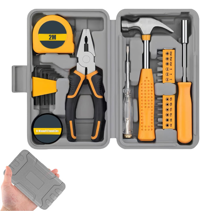 57×24.5×27.5 cm 24 Stück Werkzeugkoffer: Mini Werkzeug Set, Haushaltswerkzeug-Set, Fahrrad Auto Werk