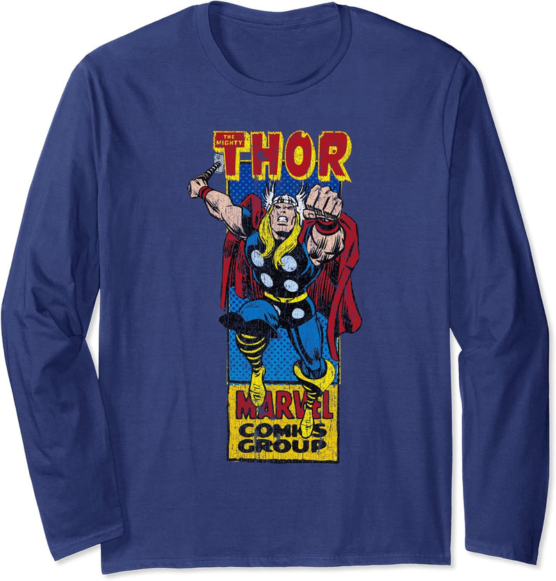 Marvel The Mighty Thor Thin Comic Panel Langarmshirt