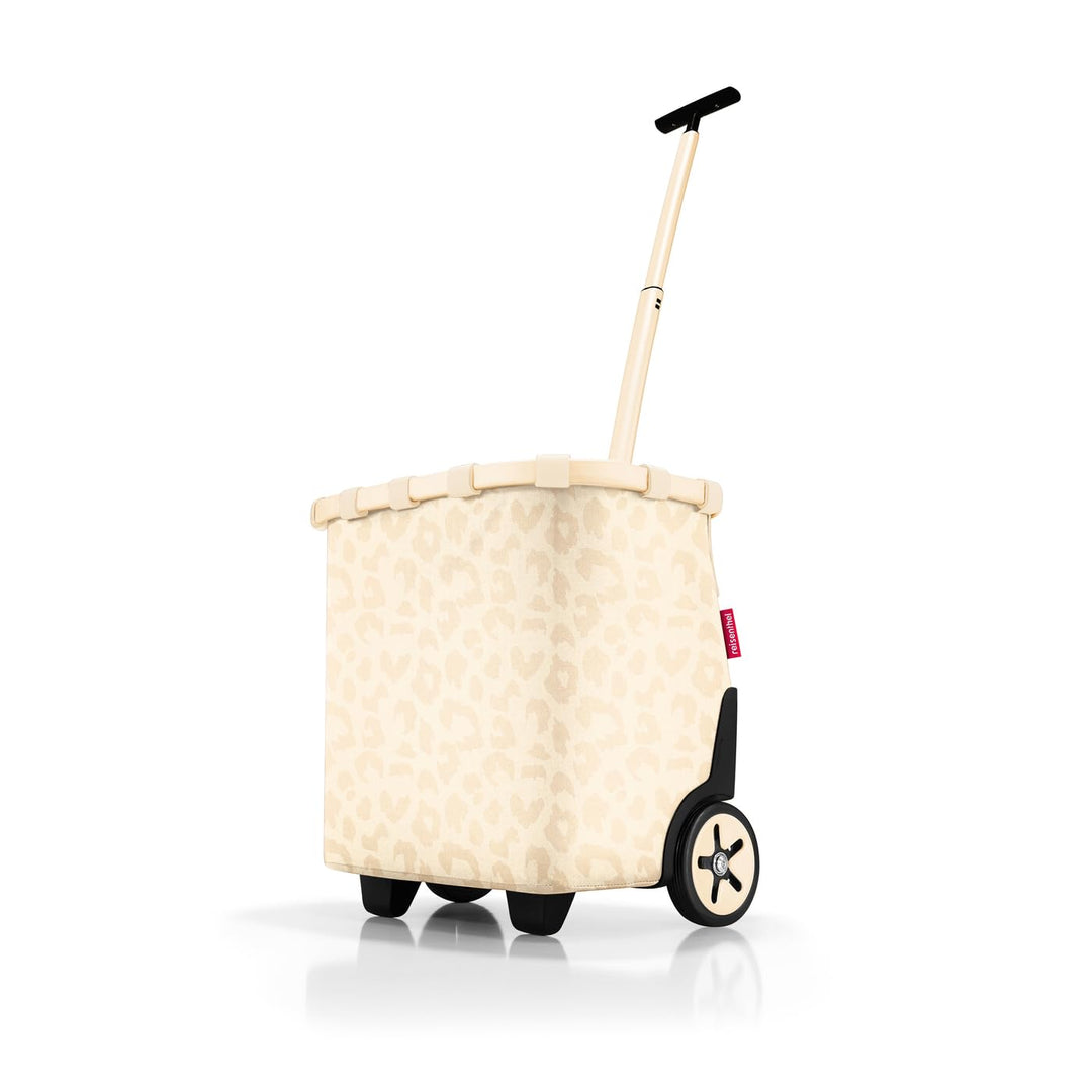 reisenthel carrycruiser Leo Vanilla – Tragbarer Einkaufstrolley mit stabilem Aluminiumrahmen, Schult