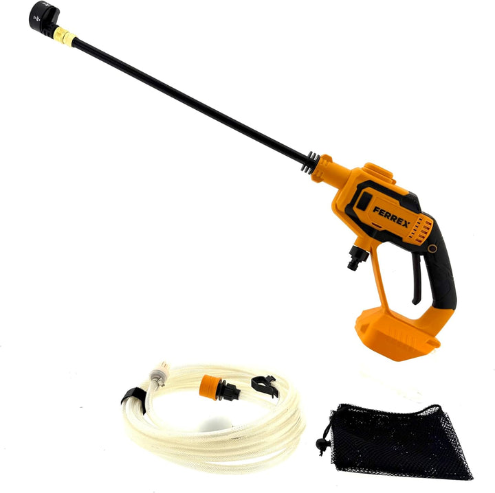 FERREX 20V Akku-Hochdruckreiniger, 20 bar, 160 l/h, Kabelloser Bewässerung und Reinigung, mit 6m Sch
