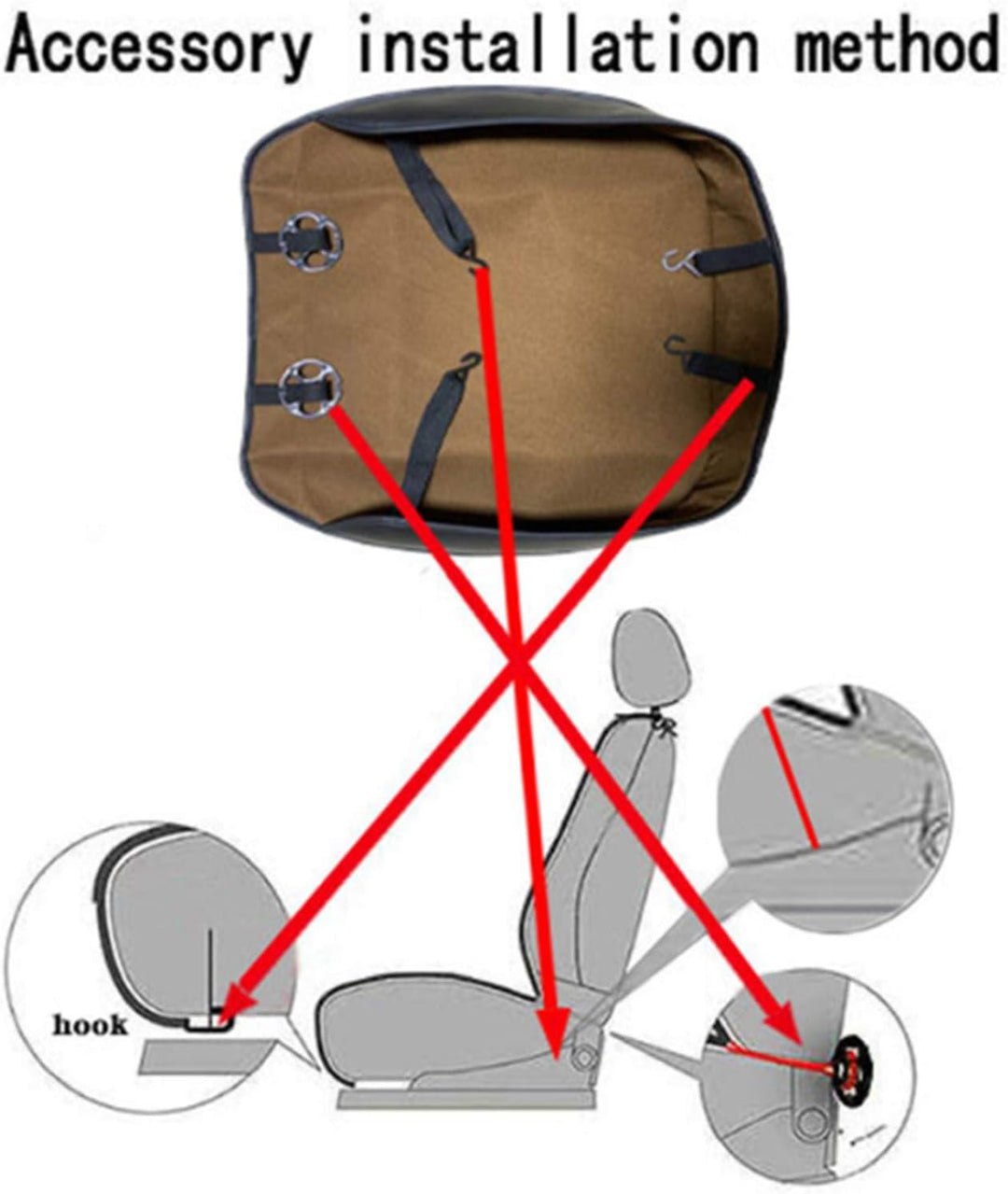 Sitzbezug, Yosoo PU-Leder-Auto-Ersatz-Sitzkissenpolster Vordersitz-Schutzmattenbezug für 4-türige Li