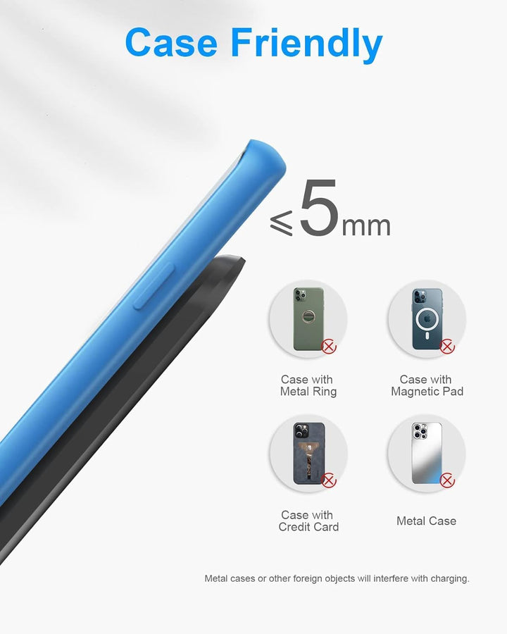 NANAMI Fast Wireless Charger, 10W Induktive Ladestation mit USB ladegerät für Samsung Galaxy S24/S23