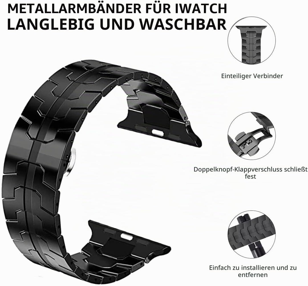 Armband Kompatibel mit Apple Watch Band 42mm 44mm 45mm 49mm Apple Watch Ultra Armbander Titanium Met