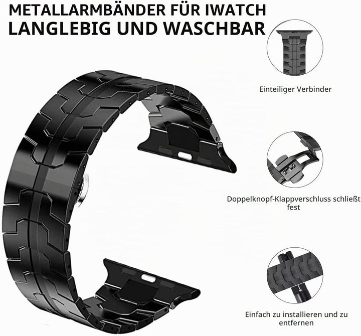 Armband Kompatibel mit Apple Watch Band 42mm 44mm 45mm 49mm Apple Watch Ultra Armbander Titanium Met