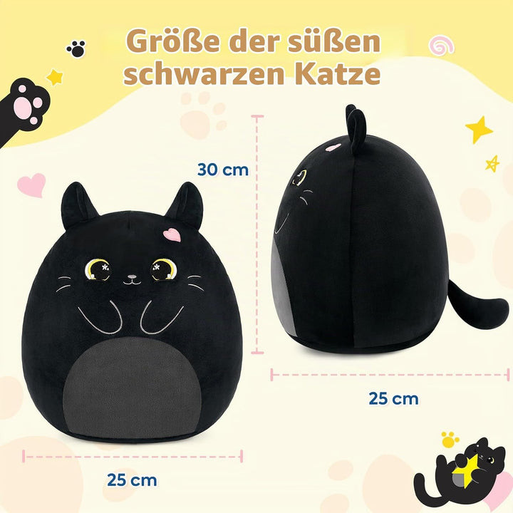 shownicer Plüschtier Katze Kuscheltier Stofftier Kawaii Katze Plüsch Kissen Spielzeug Geschenk für E