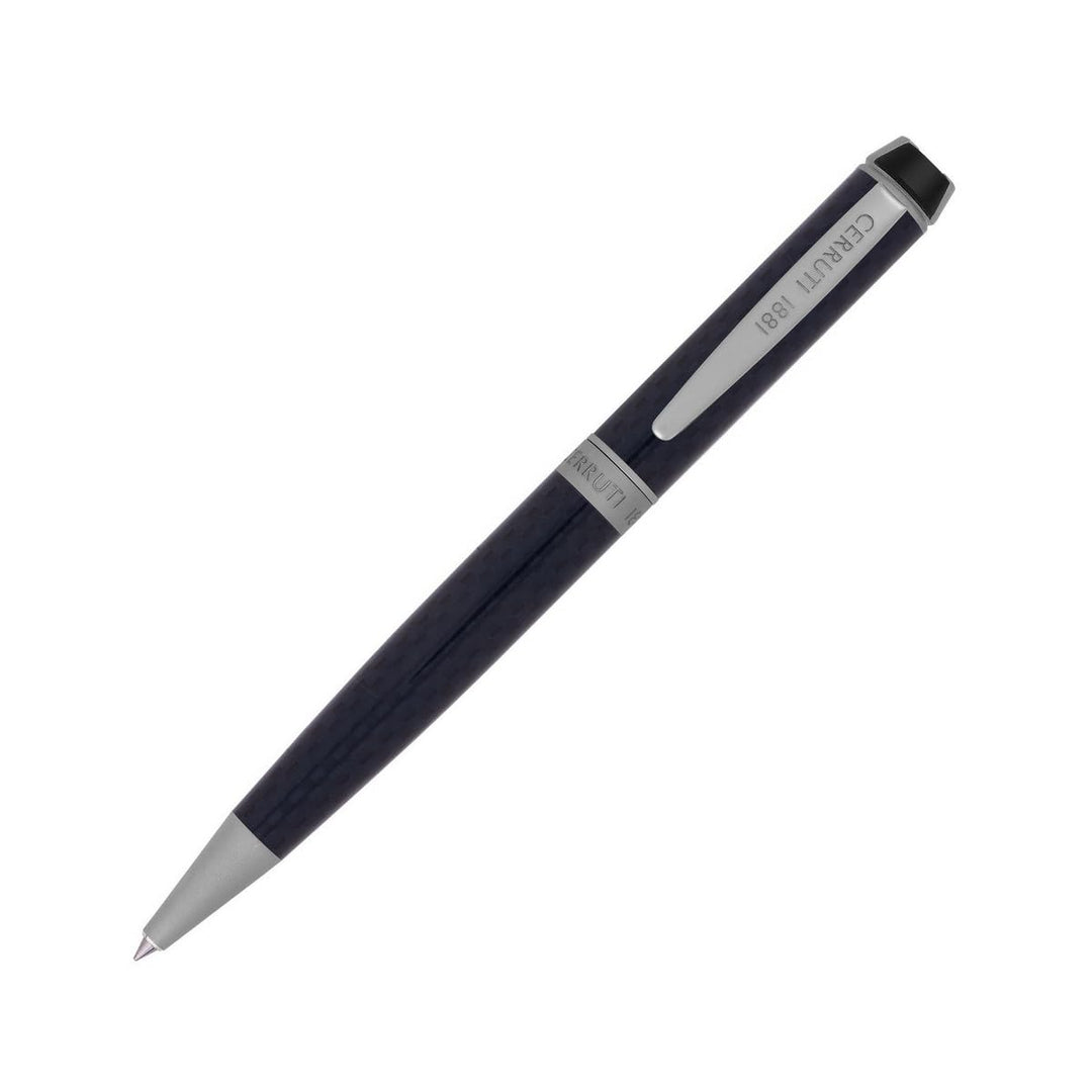 Cerruti 1881 Kugelschreiber „Fetter“ | Schreibstift aus Karbonfaser im italienischen Design | Blaue