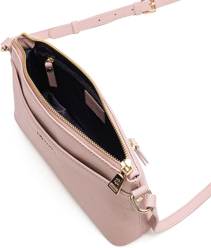 Lazarotti Bologna Leder Umhängetasche Damen | verstellbarer Schultergurt | mittelgrosse Crossbody Ba