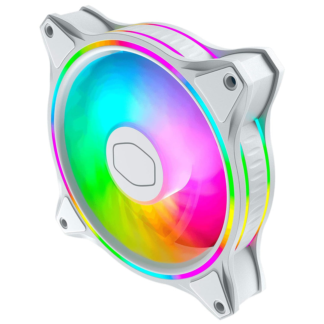Cooler Master MasterFan MF120 Halo White Edition ARGB - Mit Zwei Beleuchtungs-Ringen, Gehäuse & Kühl
