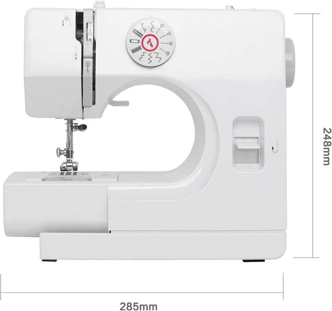 725 Nähmaschine, Elektrische Nähmaschine mit 12 Stichmuster, Elektronische Profi Haushaltsnähmaschin