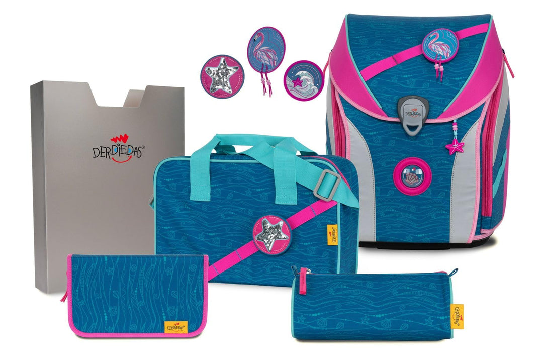 DerDieDas ErgoFlex Max - Schulranzen Set 5tlg. 950g Karibik Einheitsgrösse