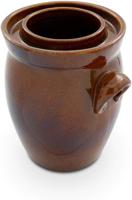 Original K&K Gärtopf 5,0 Liter - Form II - inkl. Beschwerungsstein und Deckel