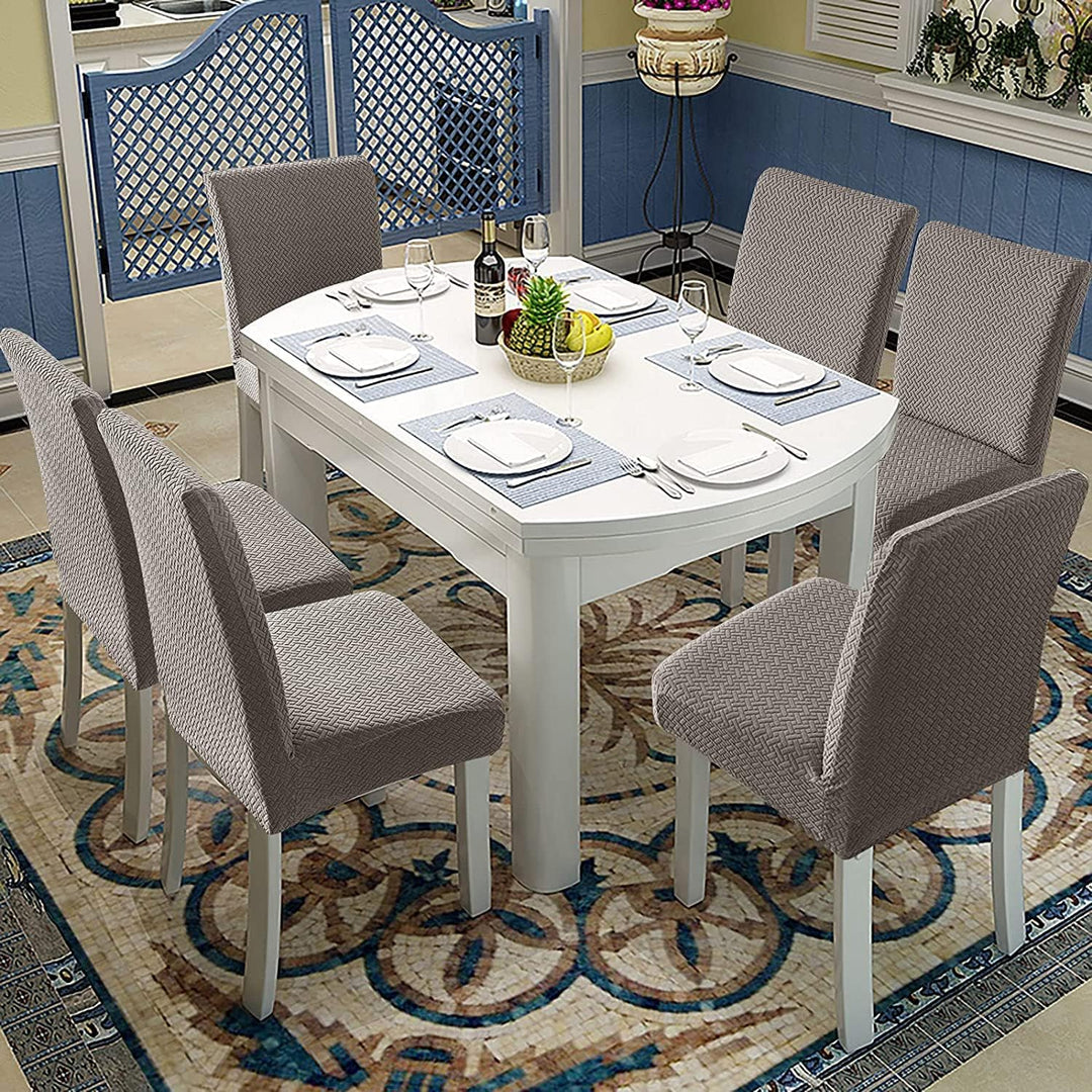 Moderne Stuhlhussen 1er/2er/4er/6er Set, Stretch Stulhhussen Schwingstuhl Elastisch Abnehmbarer Wasc