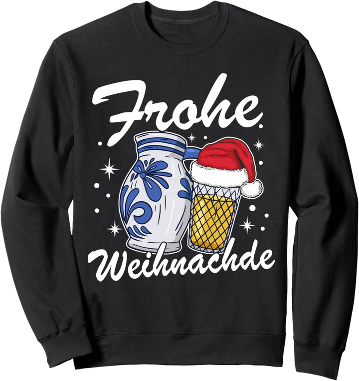 Frohe Weihnachde Bembel Apfelwein Weihnachten Ebbelwoi Sweatshirt