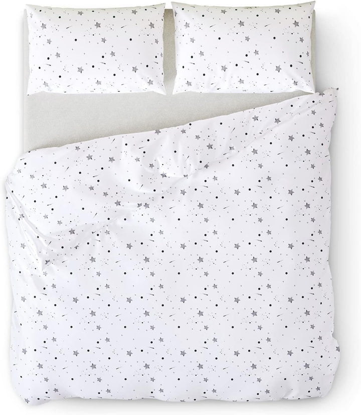 AmeliaHome 3tlg Bettwäsche 200x200 cm mit 2 Kissenbezügen 80x80 cm 100% Baumwolle Reissverschluss Av