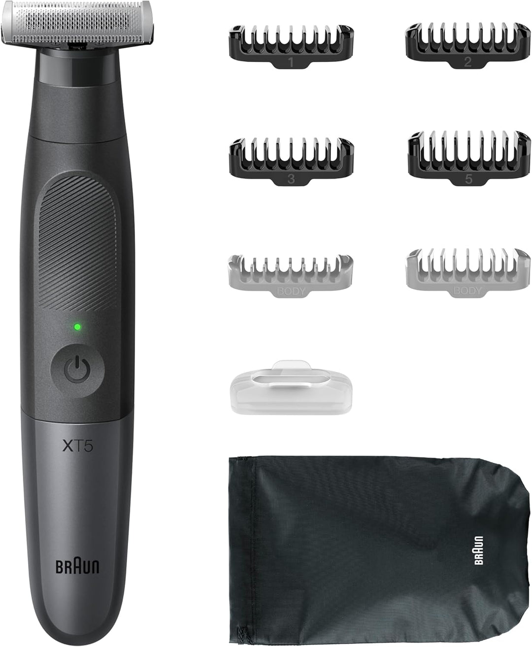 Braun Series X Barttrimmer/ Bodygroomer / Elektrorasierer Herren / Haarschneidemaschine Profi, 6 Auf