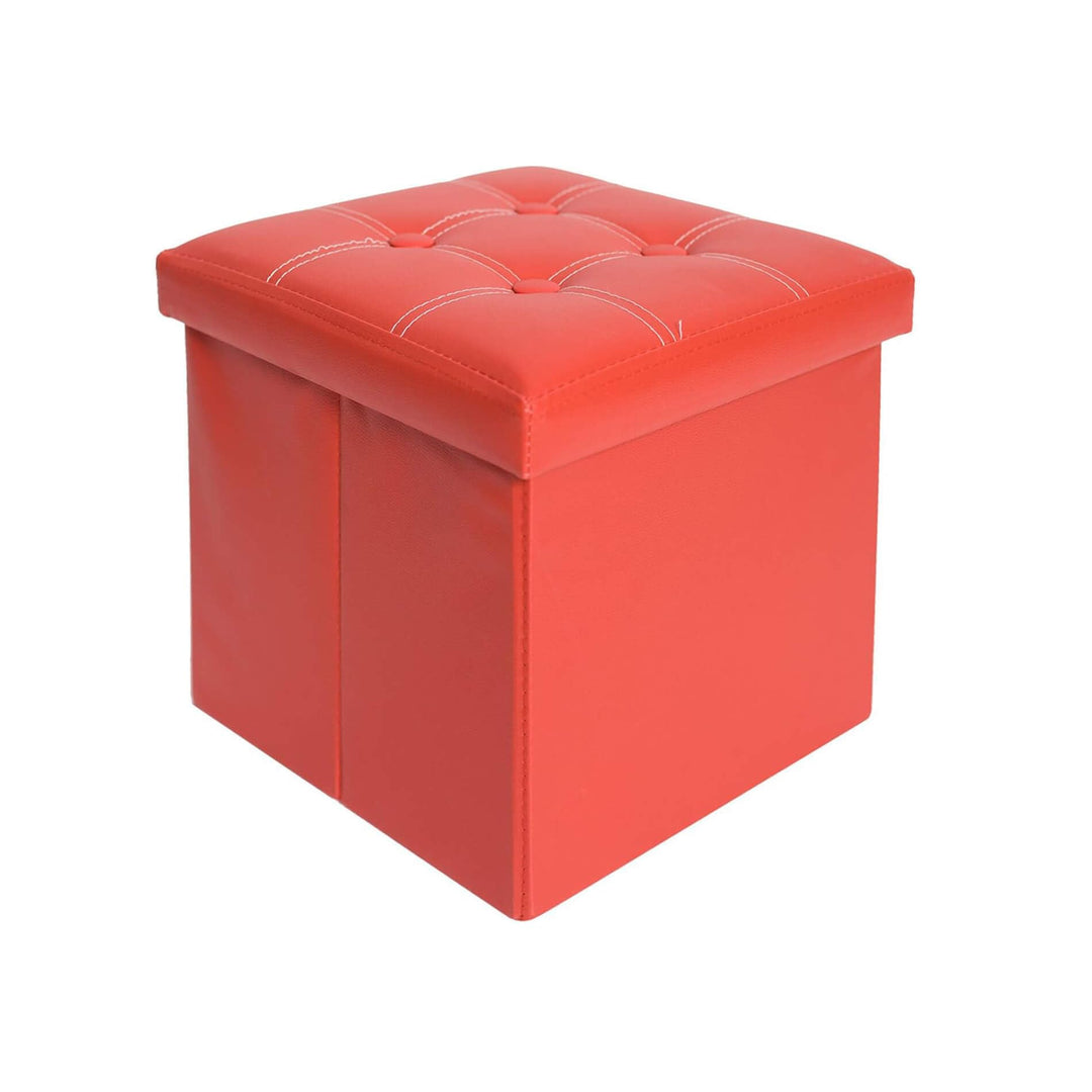 Mobili Rebecca®Sitzbank Sitzwürfel Aufbewahrungsbox Kunstleder Rot Modern Wohnbereich Schlafzimmer 3