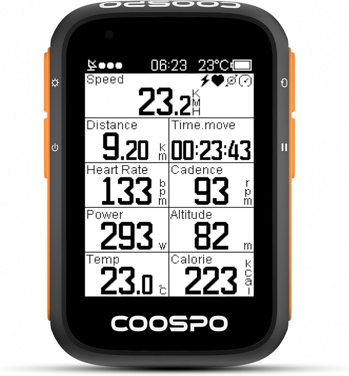 COOSPO BC200 Ciclocomputer GPS Bluetooth 5.0 ANT+, Computer Bicicletta Senza Fili Wireless Con LCD s